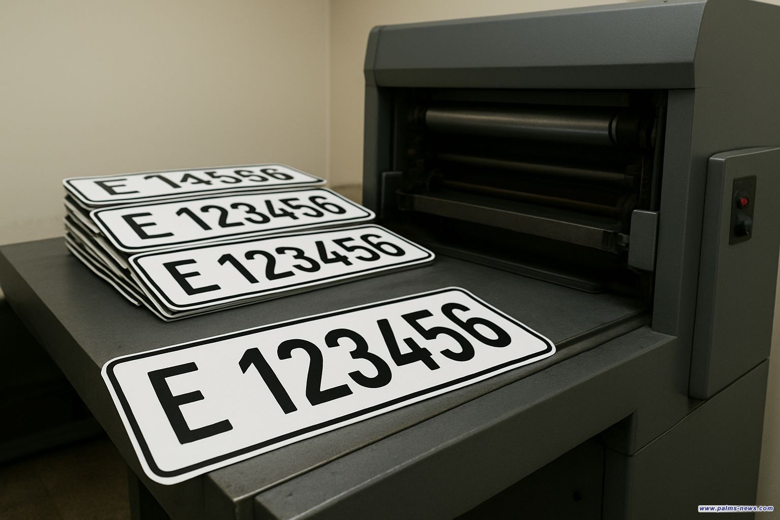 المرور تباشر بطباعة لوحات مركبات الحمل